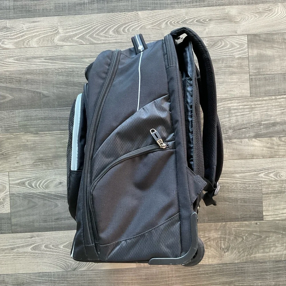 Samsonite Tectonic Rolling Backpack Carrying Laptop Bag Wheeled Black 21x14x11
